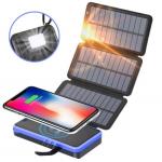 High Capacity 50000mah Solar Powerbank Foldable Solar Power Bank With LED Light for sale