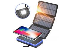 China High Capacity 50000mah Solar Powerbank Foldable Solar Power Bank With LED Light supplier