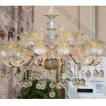 Glass Chandelier Pendant Lighting Gold Plating Glass Lights High Reflection PVD Coater