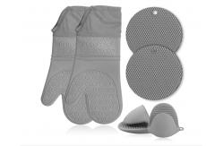 China Extra Long Oven Mitts Pot Holder CIQ Approved Stainresistant Thickened Lining supplier