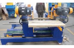 China Professional Wood Pallet Making Machine Automatic Double End Trim Cross Cut Saw supplier