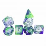 Color crystal resin desktop game dice set dnd dice for sale