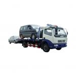 Dongfeng 180hp cummins Engine Flatbed Wrecker Truck,lifting  4.3ton Wrecker Truck,tow One Car Behind It and Load Other One on It for sale