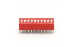 China 5 Position 10 Pin 2.54mm Slide Dip Switch ROHS Material supplier