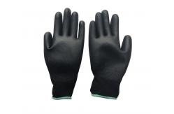 China White Polyurethane Palm Coated Anti Static Gloves Seamless Polyester Liner Glove supplier