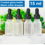 10ml 20ml 30ml 50ml 100ml Oblique Shoulder Glass Essential Oil Bottle White Frosted Dropper Bottle for serum skincare for sale