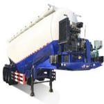 Three Axle 45-80 Cubic V Type Bulk Cement Semi Trailer Dry Cement Pneumatic Truck Trailer For Powder Material Transport for sale