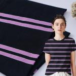 Comfortable Plain Cotton Sweat Absorbent Striped Material Fabric For T - Shirt for sale