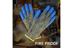 China Crinkle Latex Coated Work Gloves Fire Resistant Knit Safety Work Gloves supplier