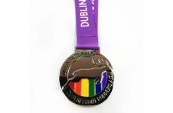 China Round Metallic Burnish Shiny Silver Award Medal Essential For Creating supplier