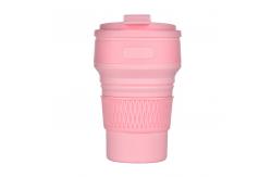China 5.5*13cm 12oz Drinkware Bottle Collapsible Silicone Coffee Cup Gift Customization supplier