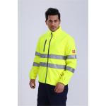 100% Polyester Microfleece Hi Vis Fleece Jacket , 360gsm Cold Weather Work Jacket