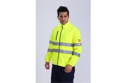 China 100% Polyester Microfleece Hi Vis Fleece Jacket , 360gsm Cold Weather Work Jacket supplier