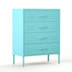 4 Drawers Home Use Metal Storage Half Height Locker With Stand Leg