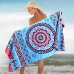Regular Size 75x150cm Microfiber Customized Beach Towel Absorbent Fabric for sale