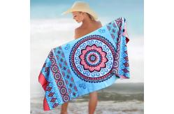 China Regular Size 75x150cm Microfiber Customized Beach Towel Absorbent Fabric supplier
