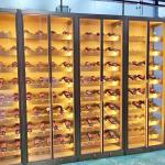 Luxury Foldable Bar Have Glass Easy Move Steel Wine Cabinet