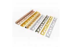 China Ready In Stock Brushed Aluminium Tile Trim , Anodized Metal Tile Trim 12mm supplier
