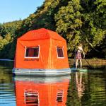 Outdoor Leisure Inflatable Floating Tent Floating Island Tent PVC Raft Boat for sale