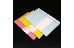 China Elastic Band Closure PU Leather Notebook , Premium Paper A5 Dotted Notebook supplier