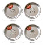 Stackable Stainless Steel Dinner Plate Set Round For Camping BBQ