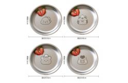 China Stackable Stainless Steel Dinner Plate Set Round For Camping BBQ supplier