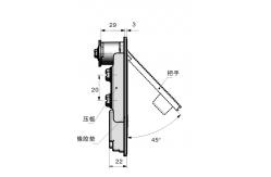 China Zinc Alloy Electrical Cabinet Door Lock Silver 3 Point Panel Lock supplier