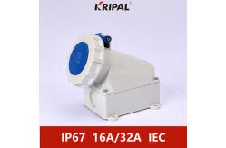 China Dustproof IP67 230V 16A Industrial Wall Mounted Socket IEC Standard supplier