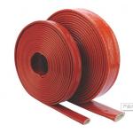 Silicone Coated Fiberglass Sleeving Conduit , High Temperature Flame Retardant Sleeving for sale