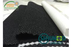 China Black Woven Interlining Fabrics ( Etretelas ) With Double Dot PA Coating supplier