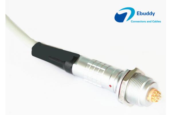 Substitute LEMO Circular Connectors 8 Pin Metal Connectors Bend Relief Optional