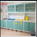 Hospital Furniture Disposal Cabinet Wall Mounted Clinic Stainless Steel Slider 110 Degree Hinge for sale