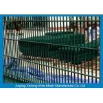 Powders Sparyed Coating High Security Fence With 12.7 X 76.2mm Mesh Size for sale