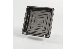 China Square Japanese Disposable Plastic Food Container Party Takeaway Sushi Trays With Lid supplier