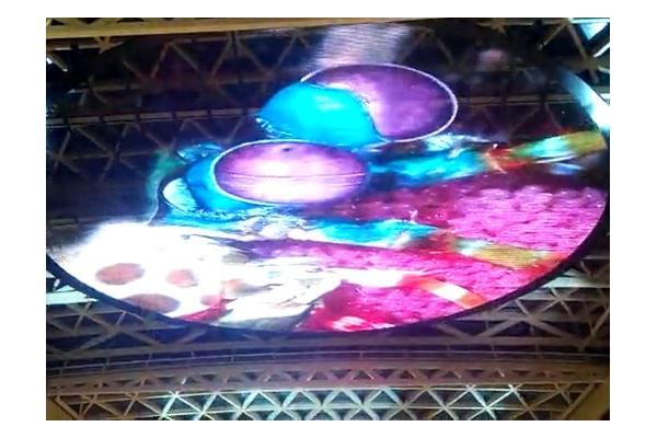 P31.25 DC48V Outdoor Advertising LED Screen 7200CD/Sqm Transparent