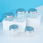 Clear Plastic Cream Jar Skin Care Cosmetic Jar With Lid 4oz 2oz 1oz for sale
