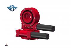 China 600Nm Dual Axis Solar Slew Drive With 24VDC Motor And Encoders supplier