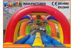 China Outside Pvc Tarpaulin Commercial Inflatable Slide With Pool 10 * 3 * 2.5m supplier