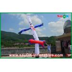 Advertising 5m Blue White Inflatable Air Dancer , Inflatable Air Dancer Cook Sky for sale
