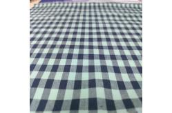 China 110GSM Blue Cotton Check Fabric Chlorine Bleaching Resistant No Extreme Smell supplier