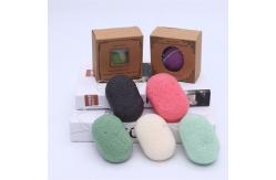 China Microfiber Cosmetic Oval Konjac Cleansing Sponge No Stimulation supplier