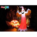 LED Decoration Inflatable Ghost Halloween White With Red Eyes