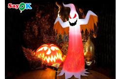 China LED Decoration Inflatable Ghost Halloween White With Red Eyes supplier