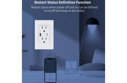 China 15A 125V Wifi Controlled Power Outlet With PD20W Fast Charging supplier