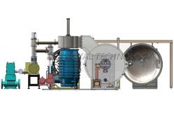 China Helmet Visors Vacuum Metalizing Machine ,  Horizontal Metallizing Coating Plant supplier