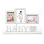 Baby Wooden Photo Frames Handprint / Footprint Photo Frame Home Decoration Gifts for sale
