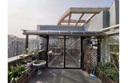 China Convenient Grey Aluminium Canopy With PC Sheet And Accessories supplier