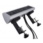 Silver Color USB Power Strip , 250V Mountable Power Strip Clamp On Mounted for sale