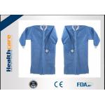PP / SMS Disposable Lab Coats Barrier Gowns With Hook And Loop Elastic Cuff Alcohol Resistant for sale