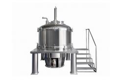 China Solid Liquid Sanitary Perforated Basket Centrifuge platform structure supplier